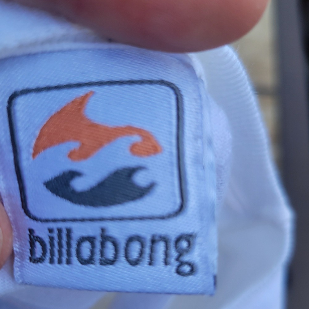 Y2K VTG Billabong Long Sleeve Graphic Tee Hibiscus Floral Logo S 90s Made in USA - Picture 3 of 8
